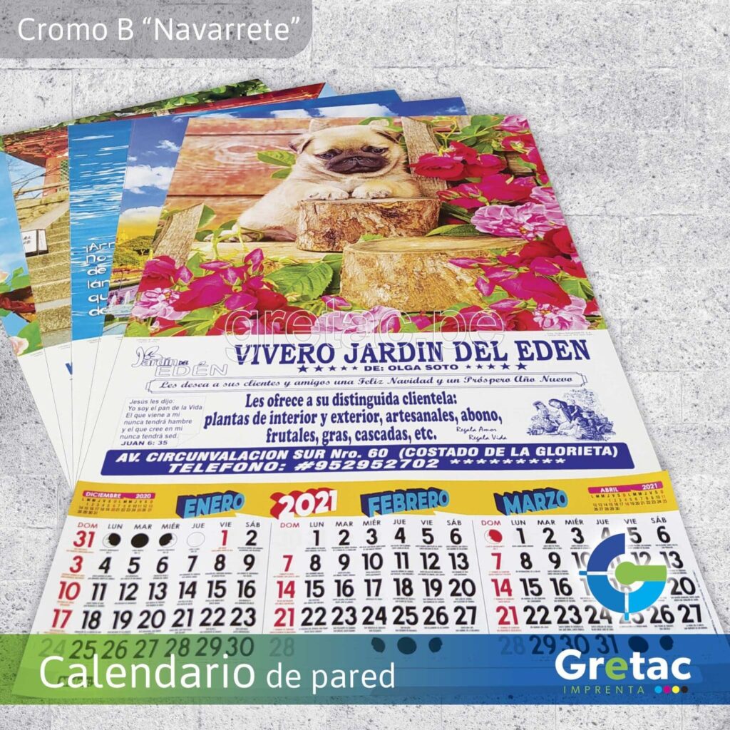 🗓️ CALENDARIOS / ALMANAQUES – IMPRENTA EN TACNA